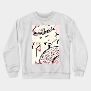 ART DECO ICECREAM FLAPPER ,,,,Jacqueline Mcculloch Crewneck Sweatshirt